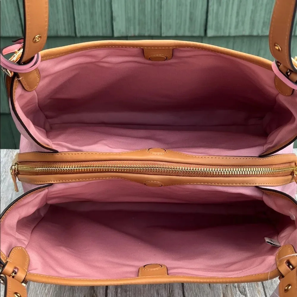 Coach Erin Shoulder Bag In Signature Canvas With Charms Purse Powder Pink